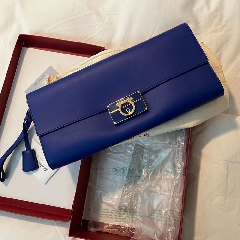 Ferragamo Napa Leather Long Clutch